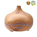 Ominihome Essential Oil Diffuser 300ml Cool Mist Humidifier Ultrasonic Aroma Diffuser, Waterless Auto Off, Wood Grain, Brightness Adujstable, Birthday Gift (Wood Grain)