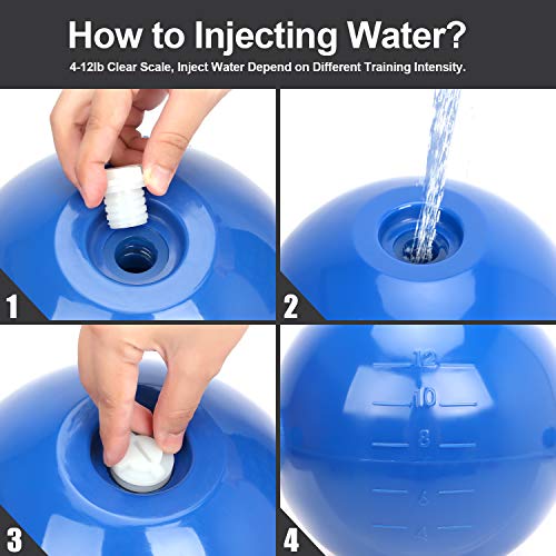 TECHMOO Water Filled Adjustable Weight Kettlebell Smooth Flat Bottom