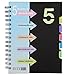 Spiral Notebook Journal Personal Diary Notepad with Colored Index Paper Divider,130 Sheets Lined Paper (25K Blue) ¡­