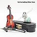 Odoria 1:12 Violin with Stand Bow and Case Wooden Musical Instrument Miniaure Dollhouse