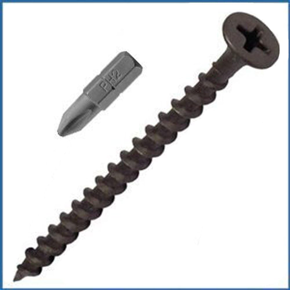 ForgeFix Drywall Screws Coarse Thread, Black, 3.5 x 32mm