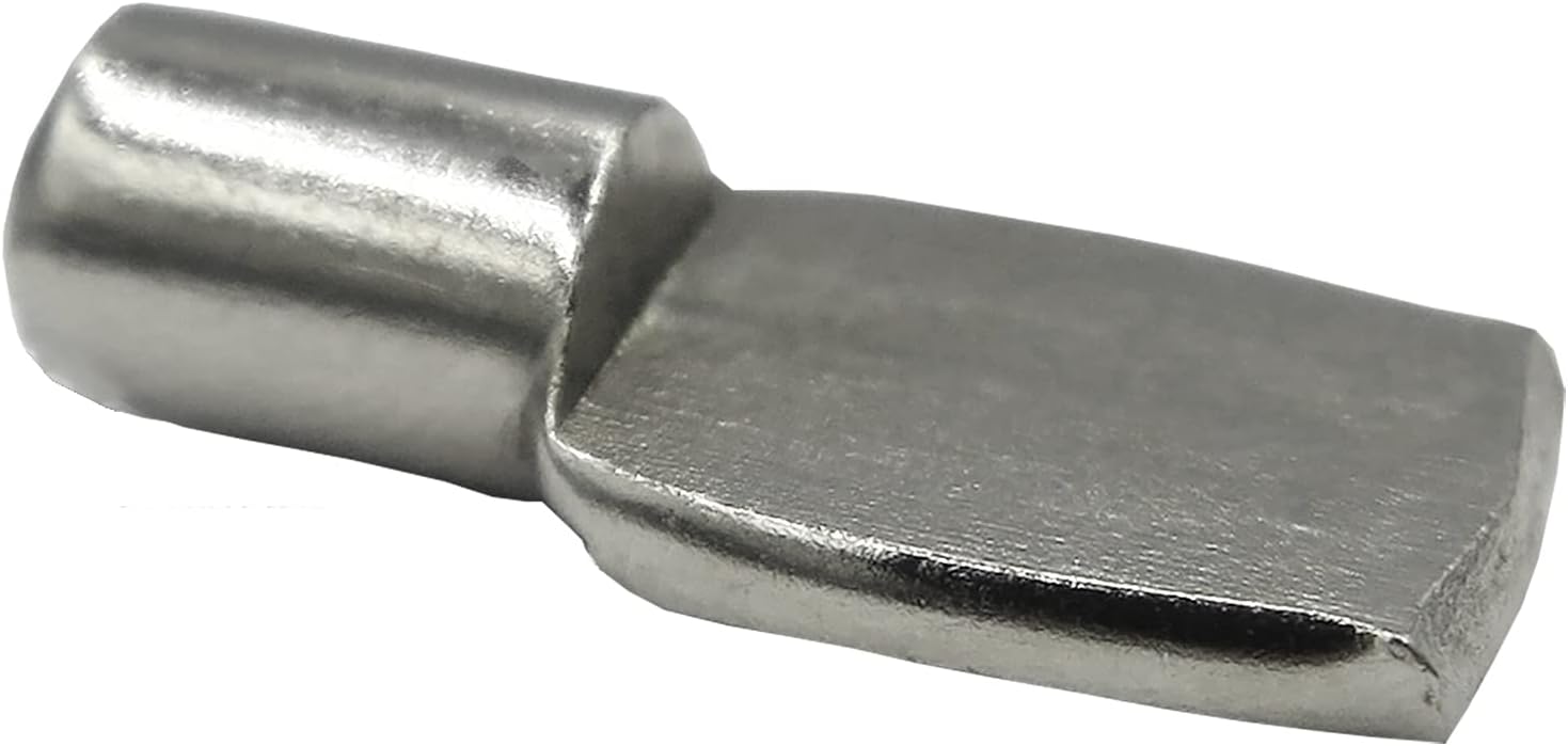 ZUIWAN 30PCS 7mm Flat Spoon Shelf Pegs Nickel Plated Steel Furniture Shelf Support Pins for Pantry,Kitchen Cabinet,Bookshelf,Display case