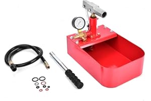 JECTSE Pressure Test Pump,1000PSI / 7MPa Hydrostatic Hand Test Pump,Pressure Gauge,for Vessels, Pipes, valves, Rubber Fittings