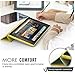 MoKo Case for All-New Amazon Fire HD 8 Tablet (7th Generation, 2017 Release Only)-Lightweight Slim Shell Stand Cover with Translucent Frosted Back for Fire HD 8, Lemon YELLOW (with Auto Wake/Sleep)