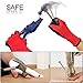 VIWIEU Nail Holder for Hammering Safety Plastic Pliers, Finger Protective Nail Guide for Small Screws and Finishing Nails, Slip Joint Pliers Tool Gadget for Household Construction (with Work Gloves)