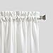 jinchan Privacy Semi Sheer White Curtains for Bedroom Casual Weave Window Curtains for Living Room Linen Drapes White Window Curtain 84 inch Long 2 Panels
