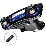 Bluetooth FM Transmitter Car MP3 Player Hands-Free Car Kit Wireless Radio Audio Adapter with Dual USB 5V 2.1A USB Port