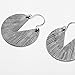 Simple Geometric Drop Earrings Retro Earbob Round Dangles Hoops Women Unique Boho Linear Tribal Jewelry Silver Plated