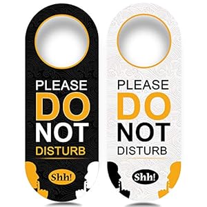 4 Pack Do Not Disturb Door Hanger Sign Funny, Meeting in Progress Door Sign PSLER Black and White Ideal for Therapy…