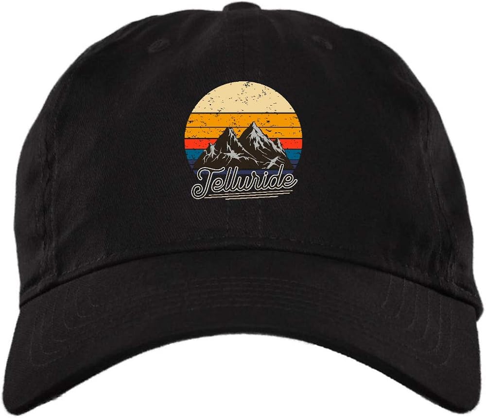 Top Telluride Colorado Ski Snowboard Hat, Dad Cap at Amazon Men’s Clothing store