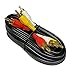 iMBAPrice RCA M/Mx3 Audio/Video Cable Gold Plated - Audio Video RCA Cable (3-RCA - 12 Feet) primary