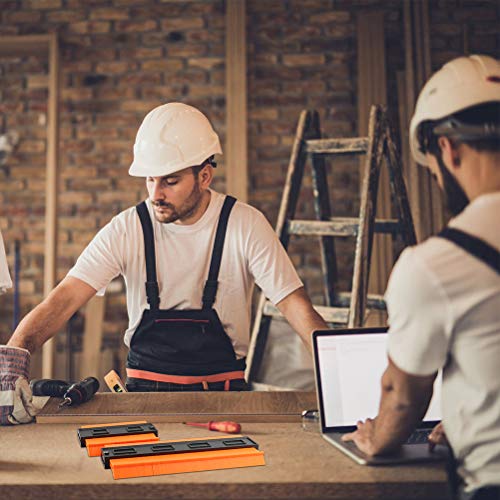 3 Pcs Contour Gauge Duplicator,Hitter Plastic Master Outline Gauge Profile Multi-functional Shaping Measure Ruler for Corners,Woodworking Templates,Tiles and Laminate(10 inch x 5 inch)