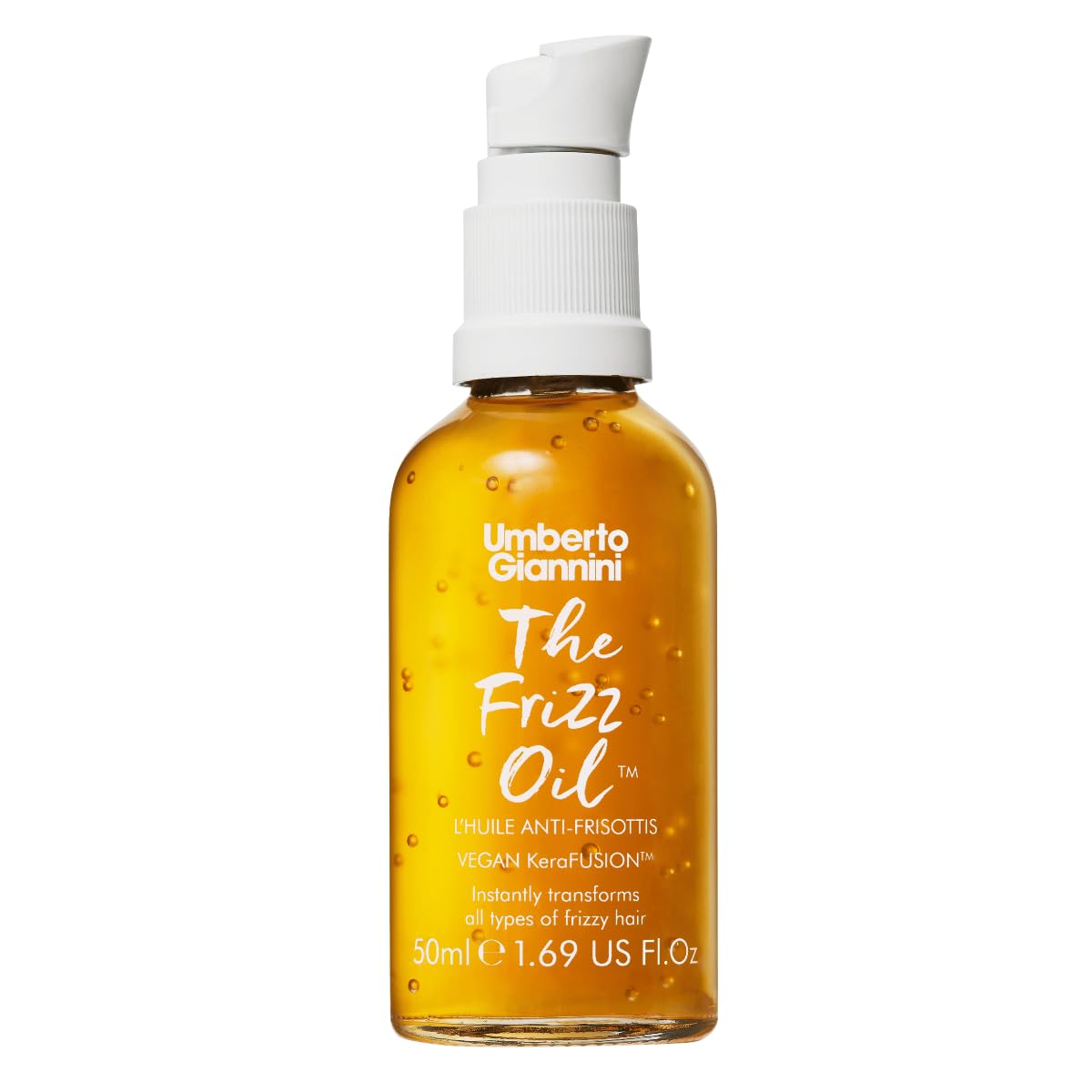 Umberto Giannini The Frizz Oil 50ml - Shine Enhancing, Vegan Keratin Bond Repair Hair Oil with Metal Detox Technology