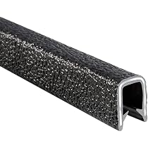 TRIM-LOK Edge Trim (25ft Roll) – Fits 1/16” Thick Edges, 9/16” Leg, Black Carbon Fiber PVC For Boats, Cars, Furniture