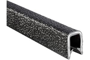 TRIM-LOK - 150B2X1/16-100 Trim-Lok Edge Trim – Fits 1/16” Edge, 9/16” Leg Length, 100’ Length, Black, Pebble Texture – Flexible PVC Edge Protector for Sharp/Rough Surfaces, Easy to Install