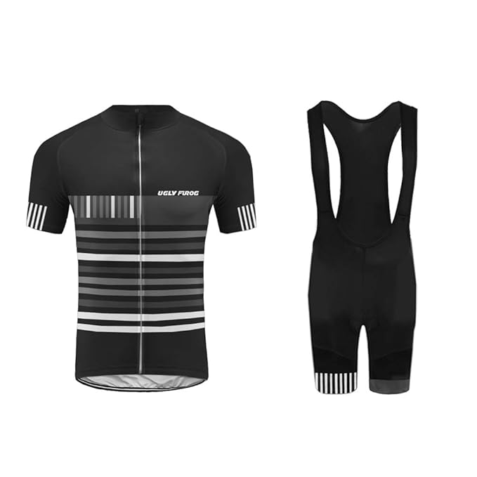 Uglyfrog Herren Fahrradtrikot Set Sport & Freizeit/Radsport/Bekleidung Fahrrad Anzug Fahrradbekleidung Trikot Kurzarm + Radho