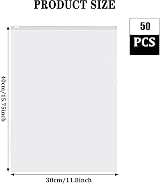QISF Travel Clothes Bags 50 Pieces 40x30 cm Waterproof Clear Zip Storage Bags view 2