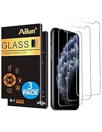 Ailun Protector de pantalla compatible con iPhone Xs, iPhone X, iPhone 10, paquete de 3, 2.5D Edge, vidrio templado compatible con iPhone X 10 XS, 5.8 pulgadas, antiarañazos, avanzada claridad HD, funciona con la mayoría de las fundas