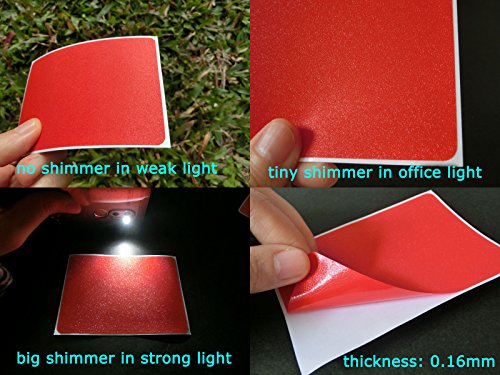 2-pack BingoBuy Customized Free Cut Palm Rest Palmrest vinyl sticker w/ Touchpad Trackpad sticker for 11.6" Apple Macbook Air Model: A1370 or A1465 (Shimmery red) - Thumbnail 3
