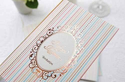 正規品送料無料 Stripe ジュエリー 招待状 結婚式 ストライプパレス Palace 結婚式招待状手作りセット 10枚 1セット 新作製品 世界最高品質人気 100 品質保証 結婚式 ピンク 激安超特価 B07kcbr19x Stripe