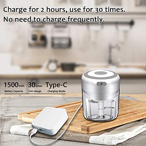 Electric Mini Garlic Chopper, Food Slicer And Chopper, Portable Garlic