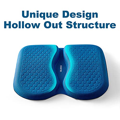 QUEES Gel Seat Cushion, Cooling Office Chair Cushion for Long Sitting