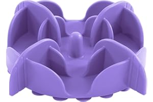 Jaoul Slow Feeder Insert Small Breed, Cuttable Slow Feeder Dog Bowls Insert with Octopus Suction Cups for Small Medium Breed Dog Bowls (Small, Purple)