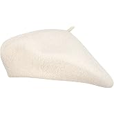 Gllutt Women Wool Beret Hat French Style Solid Color