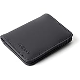 Bellblock Minimal Card Holder for Men and Women | Slim Handcrafted Card Wallet | Holds Up to 7 Cards & Folded Cash | Premium Vegan Leather | Black | Pack of 1