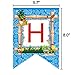 Threemart Hawaiian Luau Happy Birthday Banners for Tiki Tropical Summer Pool Flamingo Party Supplies