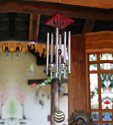 punada Premium Wind Chimes Outdoor, 22" Amazing Grace Wind Chimes for Outdoor Indoor Patio Garden Balcony, Beautiful Outdoor Decor (Silver)