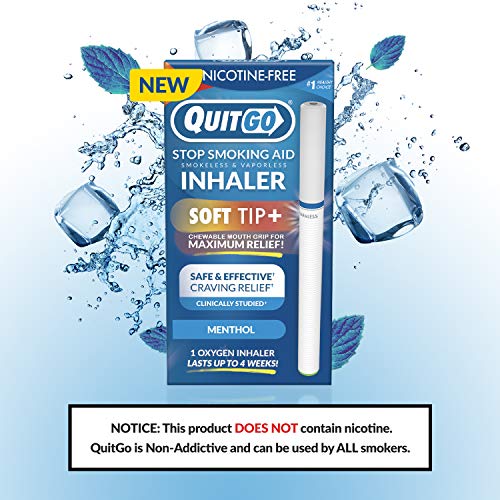 Quit Smoking Aid Oxygen Inhaler + Soft Tip Chewable Filter to Help Curb Cravings, Nicotine Free Non-Addictive Stop Smoking Support & Oral Fixation Relief (1 Pack, Menthol) - Thumbnail 2