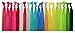 Syleia Hair Ties Pack of 100, Wile Flowers Colors, Elastic Band, Ponytail Holders, Elastic Ribbon, Hair Band, Crease Free, Hand Knotted, Metal-free, Ouchless