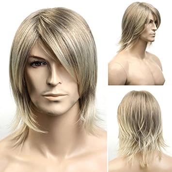 Amazon Com Fluffy Straight Synthetic Handsome Medium Side Bang