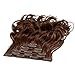 FESHFEN Clip in Hair Extensions 7 PCS Set Long Curly Wavy Synthetic Clip in Hair Extension Full Head Hairpiece for Women Girls, 20 inch