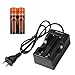 Wyness 2PCS 18650 Rechargeable 3.7V 2500mAh Batteries with Fast Li-ion 18650 18500 14500 Battery Charger