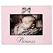 Lawrence Frames Wash Princess Picture Frame Bow Ornament, 6 by 4-Inch, Pink