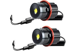 KACEPAR Angel Eye Halo Ring LED Pair Bulbs Daytime Driving Light, 40W LED Angel Eyes Halo Ring Marker Light Bulb, Compatible 