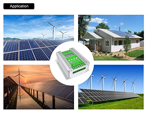 PIKASOLA 1000W MPPT Off Grid Adjust LCD Hybrid Wind Solar Controller 12V/24V Battery Charge Boost Float Controller for max 600w Wind Turbine Generator 400w Solar Panel System Controller - Thumbnail 6