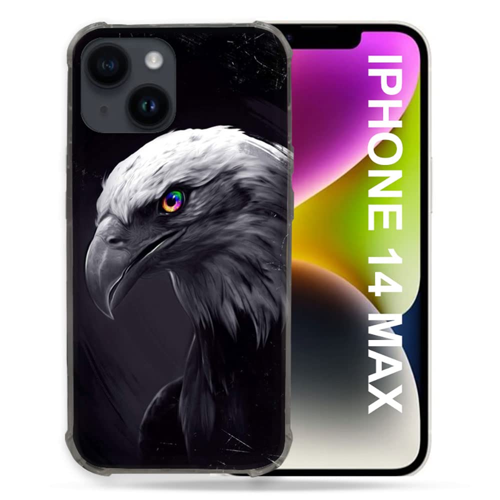 Cokitec Case for iPhone 14 Plus (6.7) Animal Royal Eagle Black