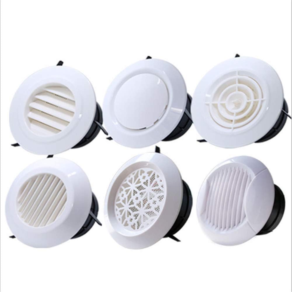Internal Ventilation Grille Round White 100mm Duct