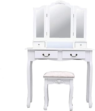 Amazon Com Usastock Stool Tri Folding Mirrors Modern Makeup