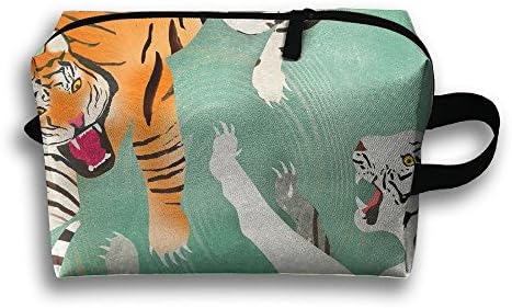 Women Two Tigers Full All Over Print Cosmetic Bag For Gift