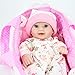 Kaydora 10 inch Full Silicone Reborn Baby Lifelike Blonde Hair Girl Dolls with Cradle