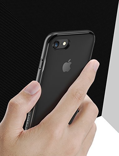 iPhone-8-Case-iPhone-7-Case-Anker-KARAPAX-Ice-Case-Semi-Transparent-Hard-Back-and-Soft-Bumper-Support-Wireless-Charging-Slim-Fit-for-Apple-47-In-iPhone-8-2017-iPhone-72016-Black