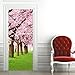 Fymural 3D Retro Stone Step Door Wall Mural Wallpaper Stickers Vinyl Removable Decals for Home Room Decoration 30.3x78.7