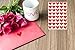 Royal Green Red Heart Sticker Envelopes Seal - Decorative Labels for Stationery, Paperwork and Arts Permanent Adhesive - 200 Pack