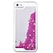 Yoption Transparent Plastic 3D Glitter Quicksand and Star Liquid Case for Apple Iphone 5 5S SE