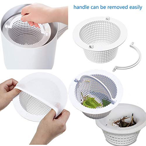 Wadoy Above Ground Pool Skimmer Basket with 8 Pool Skimmer Socks