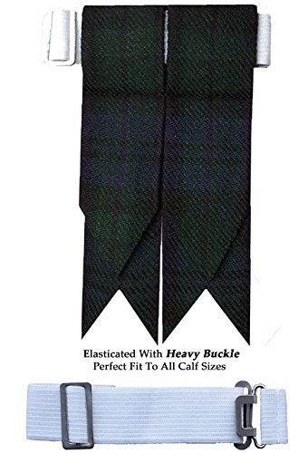 Black Watch Tartan Scottish Flash Kilt Hose/Sock Flashes
